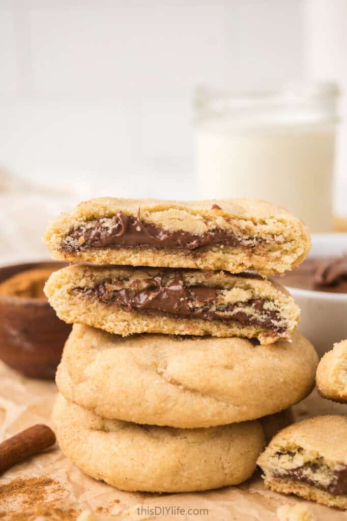 recipe for nutella stuffed churros style cookies
