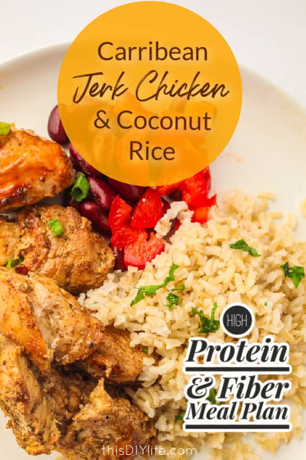 Caribbean Jerk Chicken Coconut Rice Meal Prep