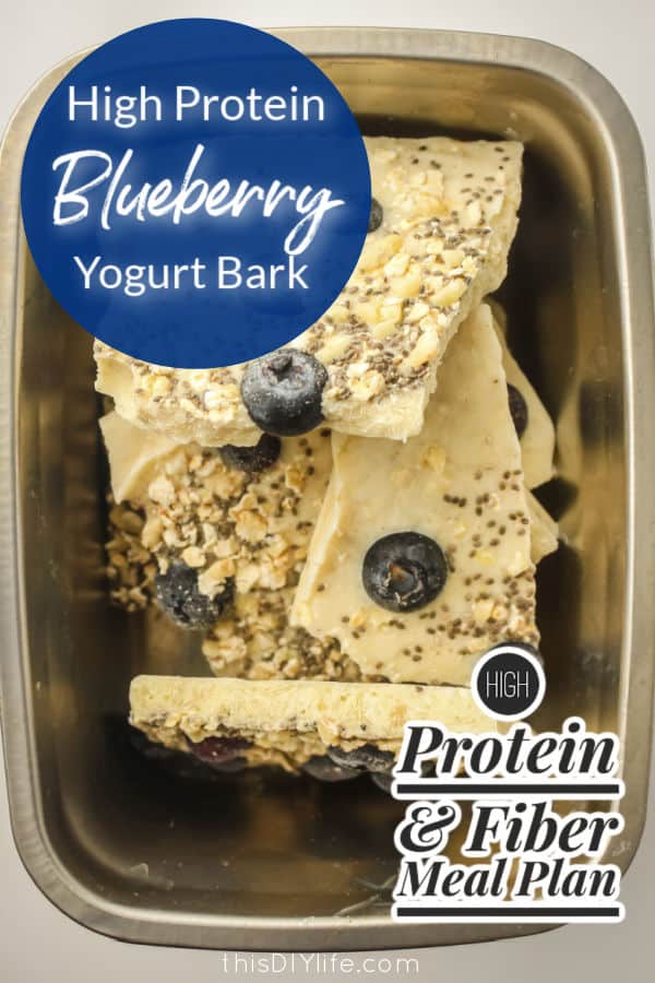 high protein blueberry yogurt bark