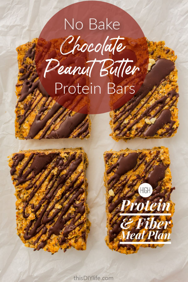 No Bake Chocolate Peanut Butter Protein Bars